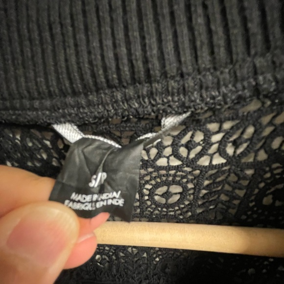 Womens Club Monaco Arlet Crochet Knit Bomber Black Jacket Sz Small - Picture 4 of 5